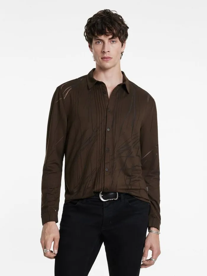 PHOENIX SHIRT Chocolate Men John Varvatos Shirts