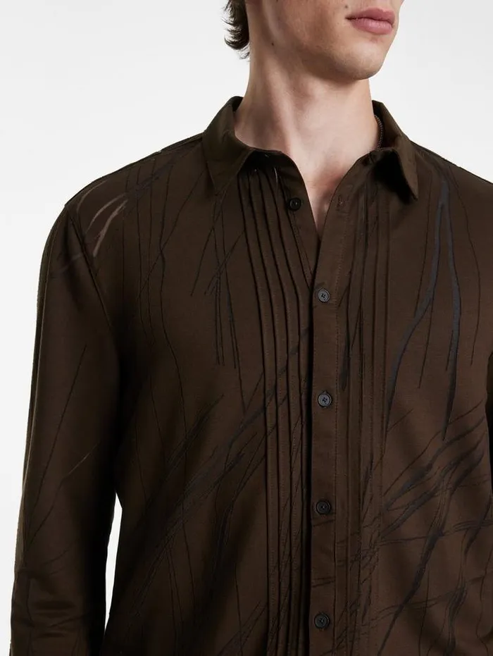 PHOENIX SHIRT Chocolate Men John Varvatos Shirts