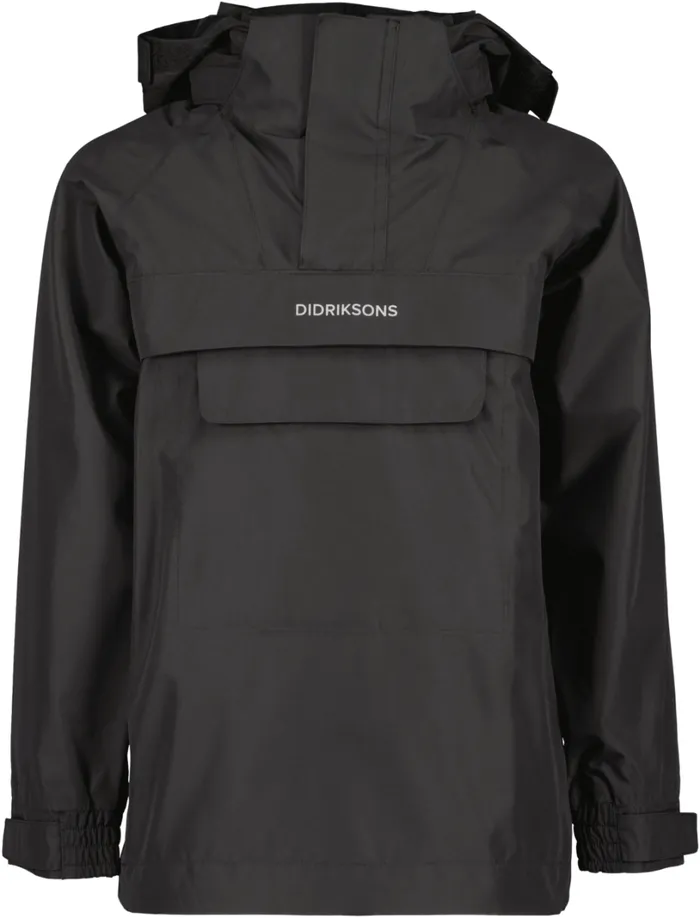 Pi Kids039 Anorak Black Kids Didriksons Waterproof Jackets