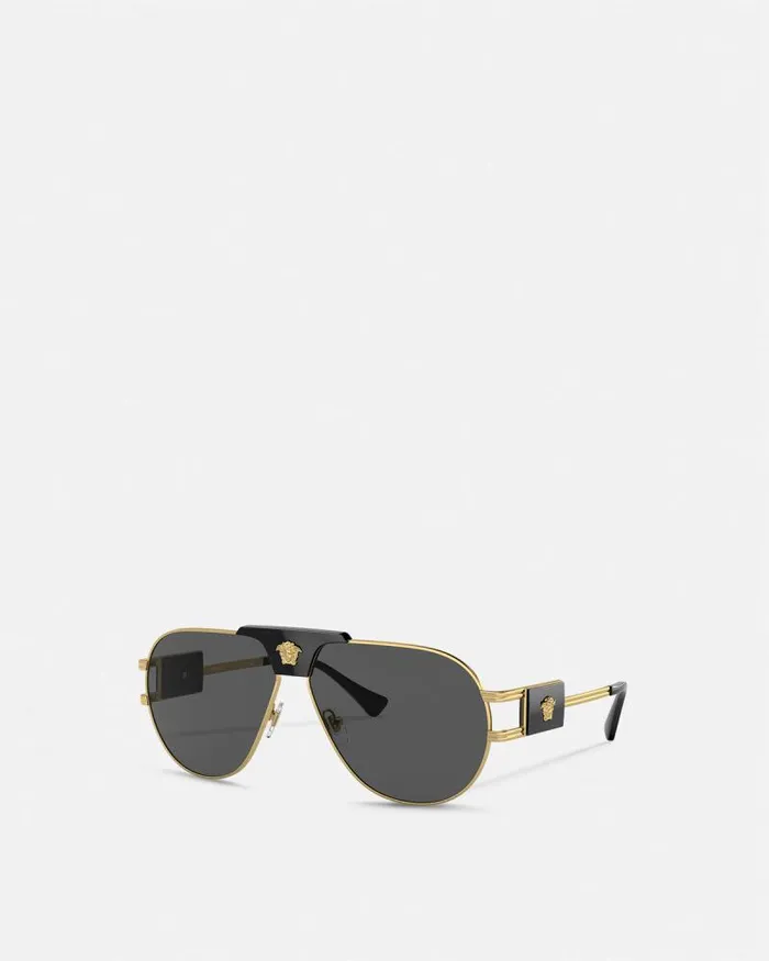 Pilot Sunglasses Blackgold Men Versace Sunglasses
