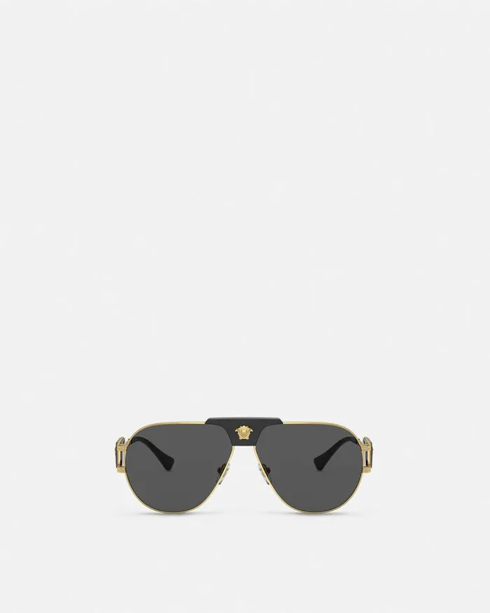 Pilot Sunglasses Blackgold Men Versace Sunglasses