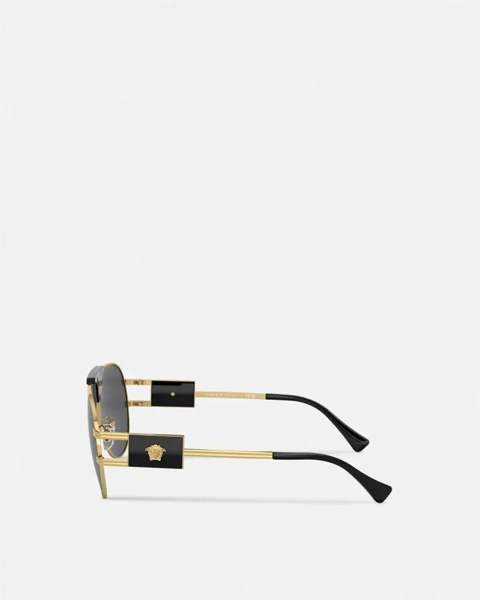 Pilot Sunglasses Blackgold Men Versace Sunglasses