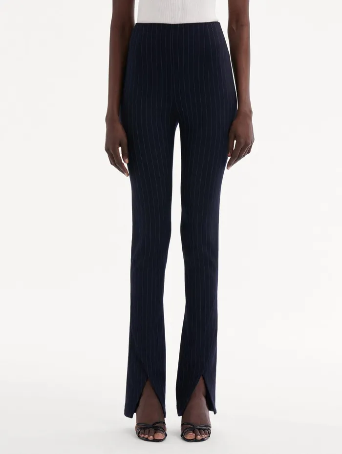 Pinstriped Pant Navy and White Women Oscar De La Renta Pants and Skirts Pinstriped Pant Navy and White Women Oscar De La Renta Pants and Skirts
