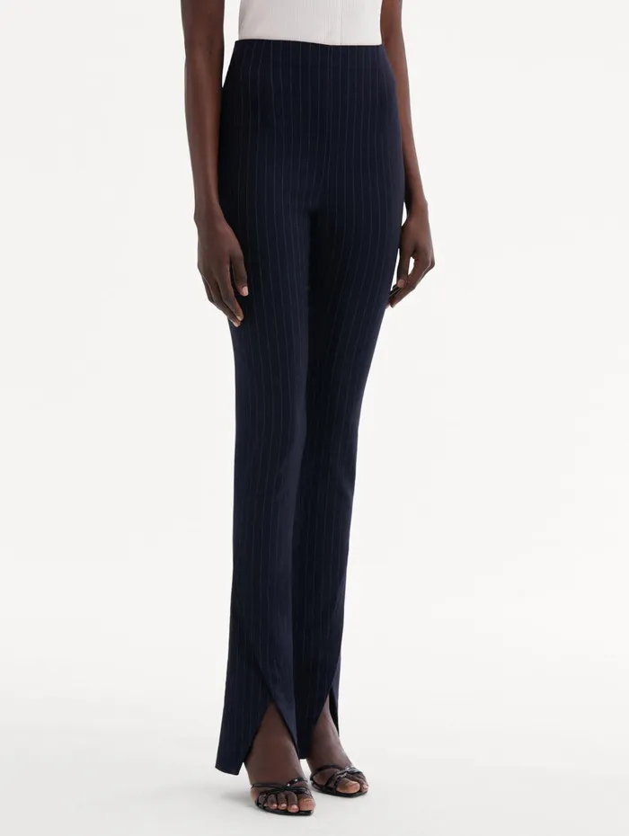 Pinstriped Pant Navy and White Women Oscar De La Renta Pants and Skirts Pinstriped Pant Navy and White Women Oscar De La Renta Pants and Skirts