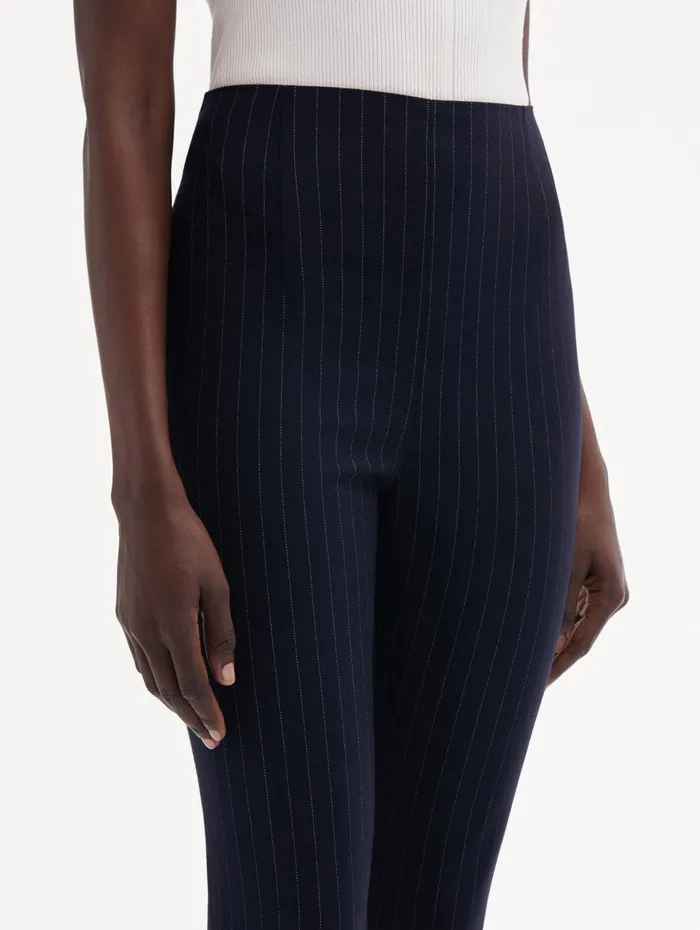 Pinstriped Pant Navy and White Women Oscar De La Renta Pants and Skirts Pinstriped Pant Navy and White Women Oscar De La Renta Pants and Skirts