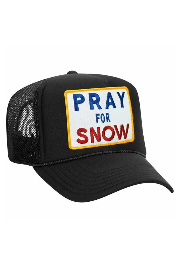 Pray For Snow Vintage Trucker Hat WomenMen Aviator Nation Trucker Hats