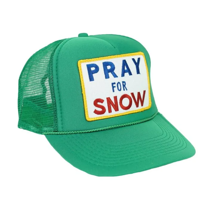 Pray For Snow Vintage Trucker Hat WomenMen Aviator Nation Trucker Hats