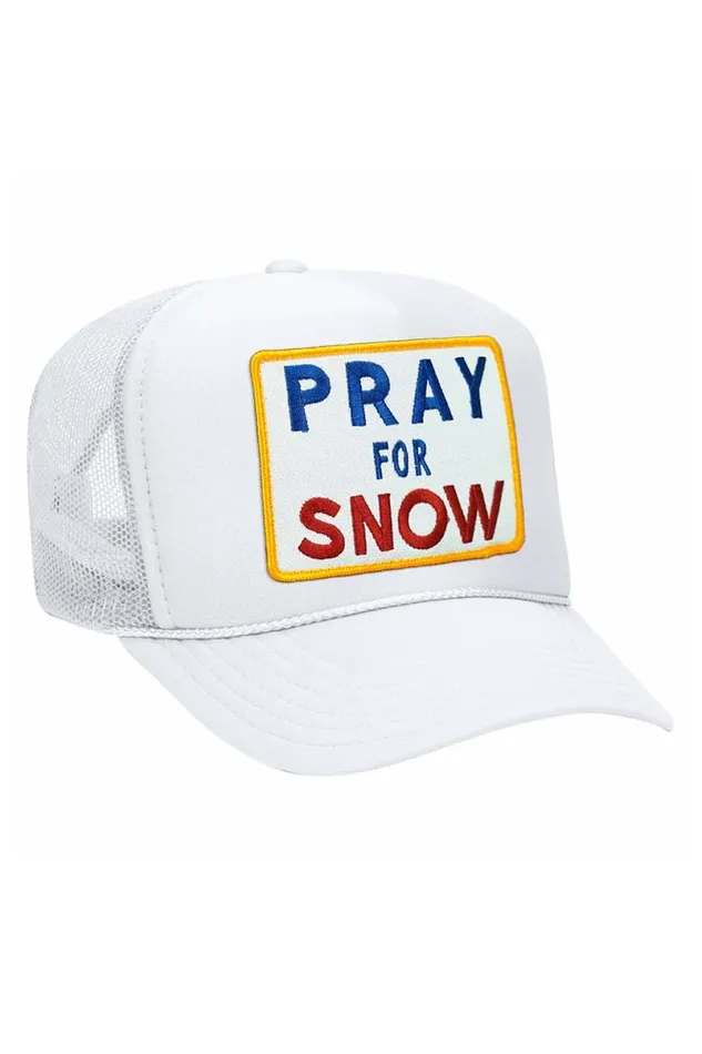 Pray For Snow Vintage Trucker Hat WomenMen Aviator Nation Trucker Hats