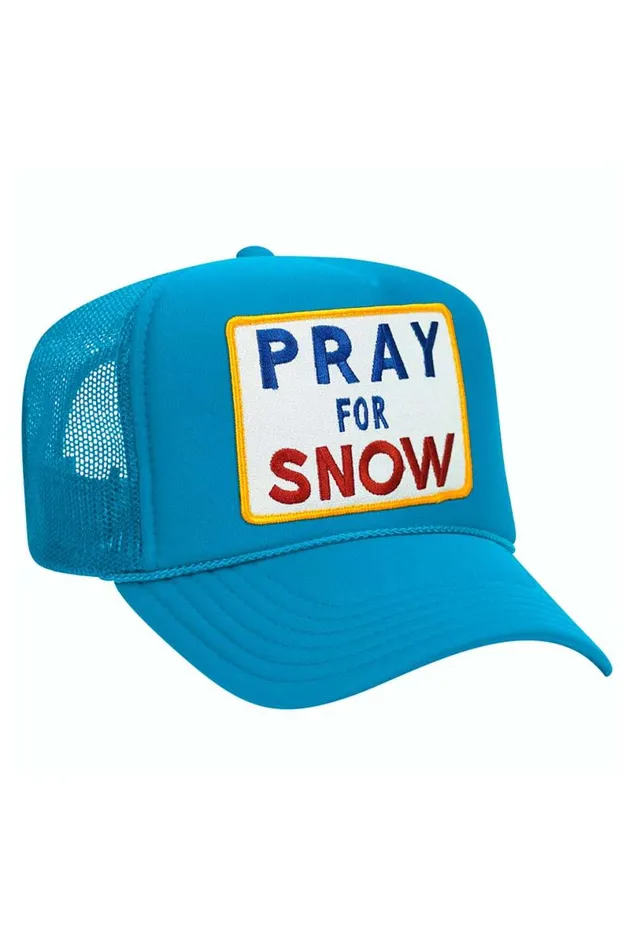 Pray For Snow Vintage Trucker Hat WomenMen Aviator Nation Trucker Hats
