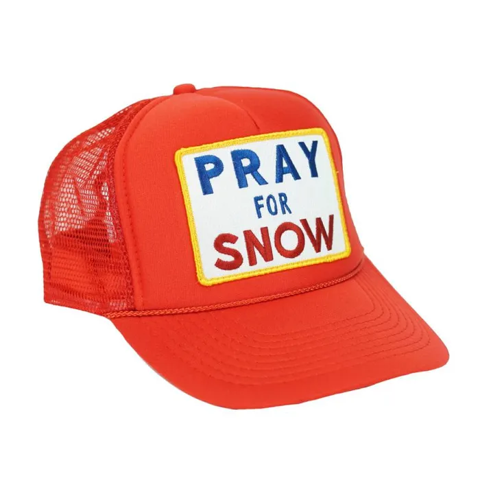 Pray For Snow Vintage Trucker Hat WomenMen Aviator Nation Trucker Hats