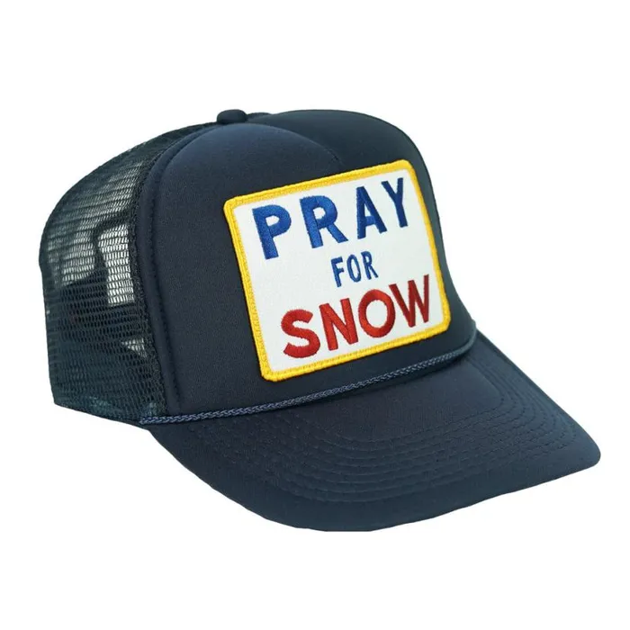 Pray For Snow Vintage Trucker Hat WomenMen Aviator Nation Trucker Hats