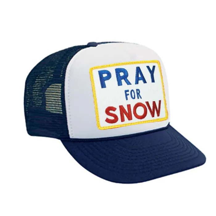 Pray For Snow Vintage Trucker Hat WomenMen Aviator Nation Trucker Hats