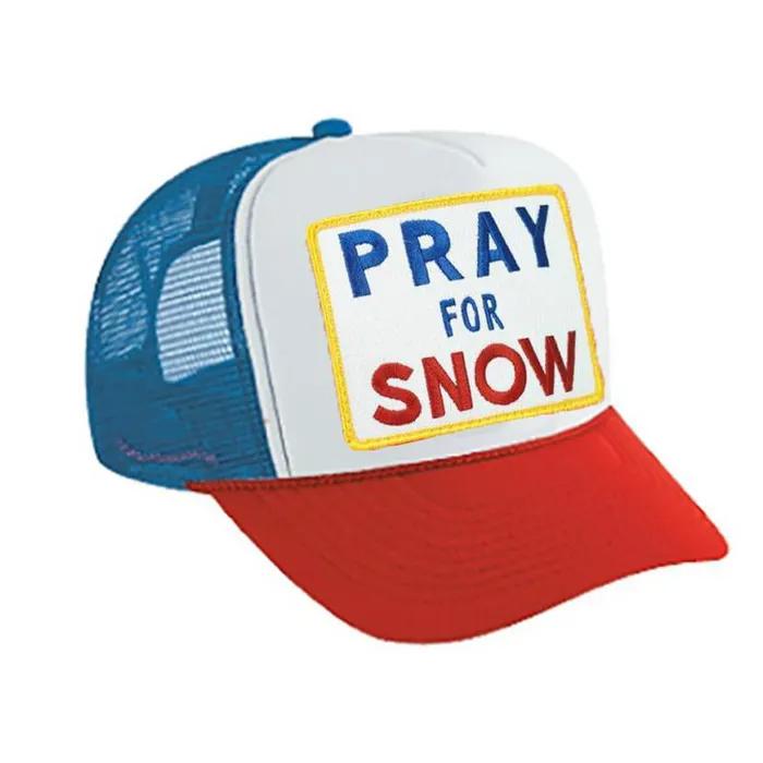 Pray For Snow Vintage Trucker Hat WomenMen Aviator Nation Trucker Hats