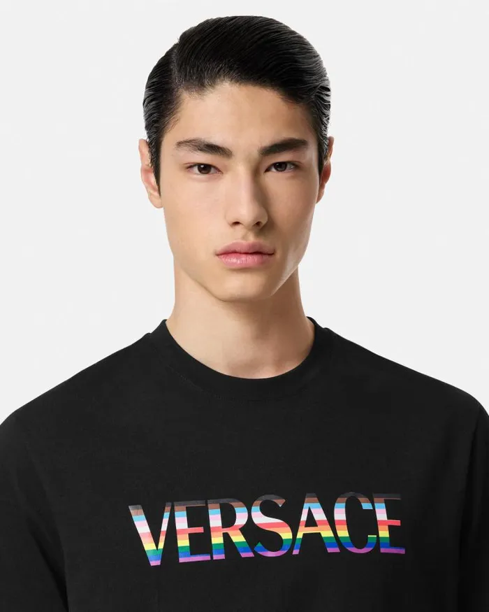 Pride Barocco Logo TShirt Blackprint WomenMen Versace TShirts and Sweatshirts