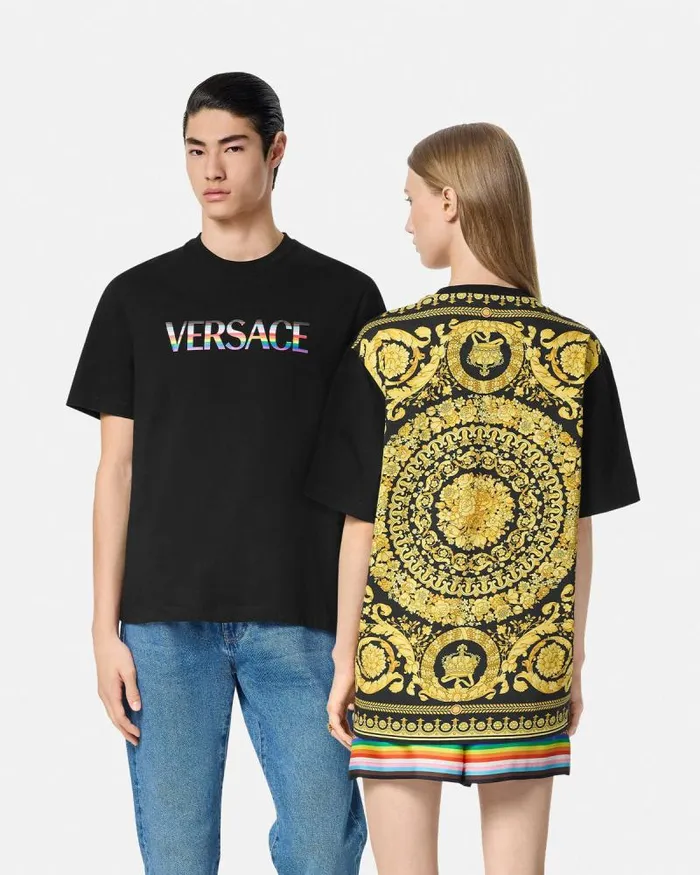 Pride Barocco Logo TShirt Blackprint WomenMen Versace TShirts and Sweatshirts