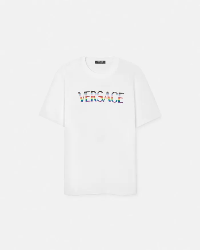 Pride Barocco Logo TShirt Whiteprint WomenMen Versace TShirts and Sweatshirts