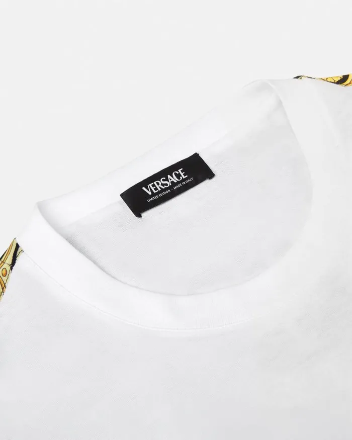 Pride Barocco Logo TShirt Whiteprint WomenMen Versace TShirts and Sweatshirts