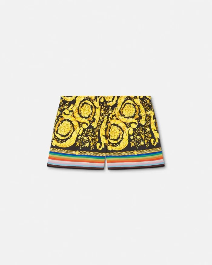 Pride Barocco Swim Shorts Blackprint Men Versace Swimwear
