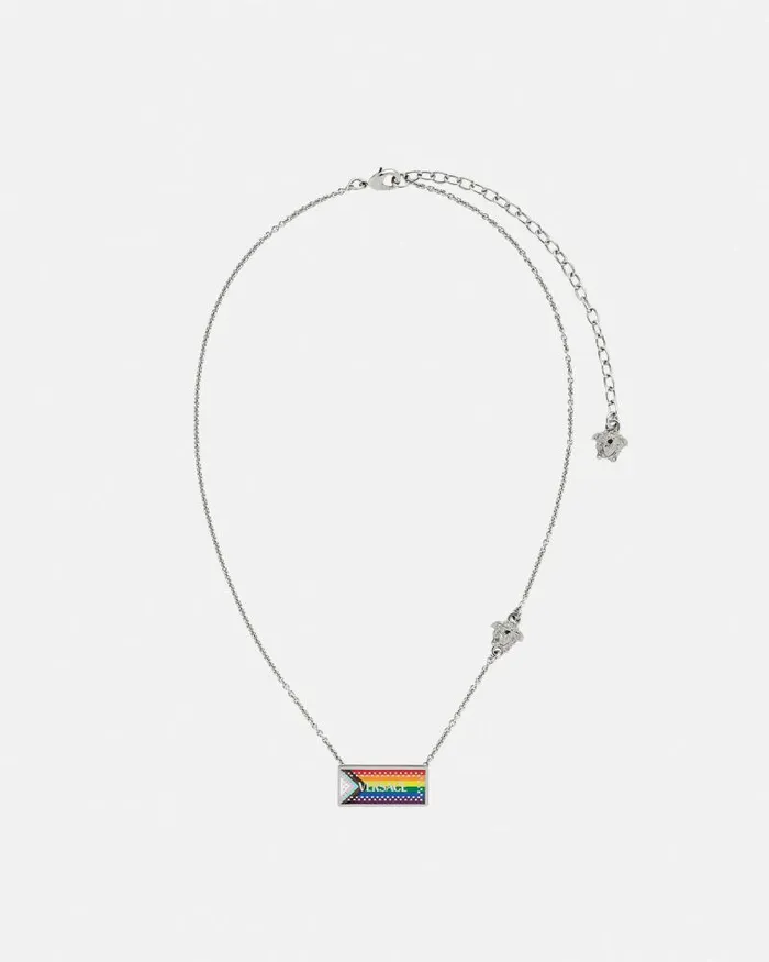 Pride Necklace Silver WomenMen Versace Necklaces