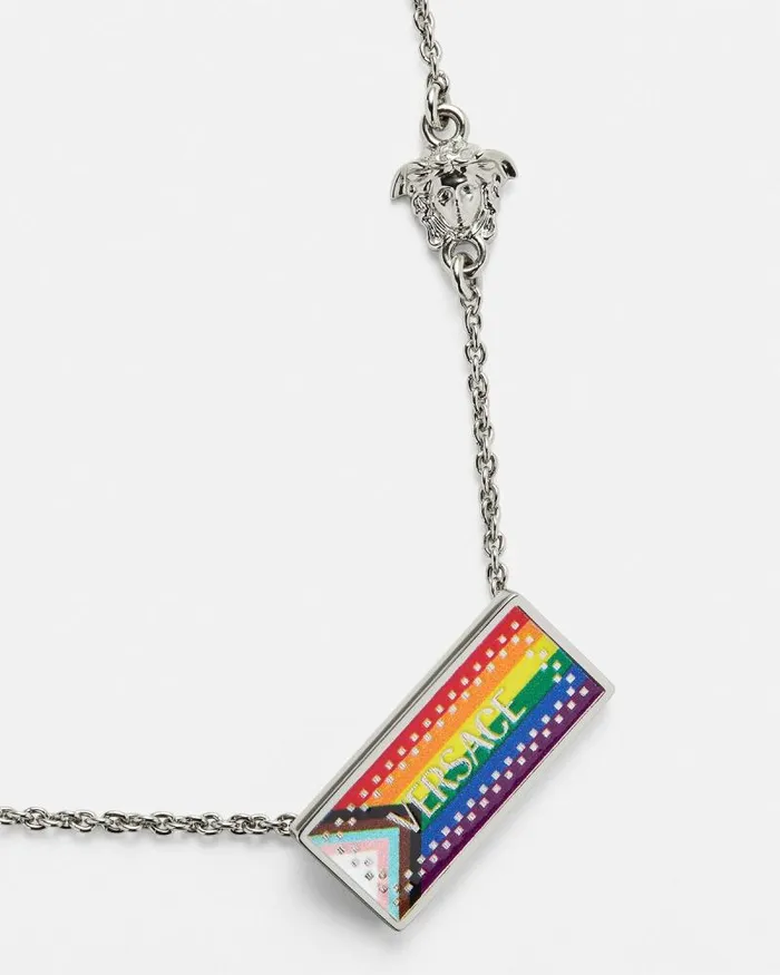 Pride Necklace Silver WomenMen Versace Necklaces