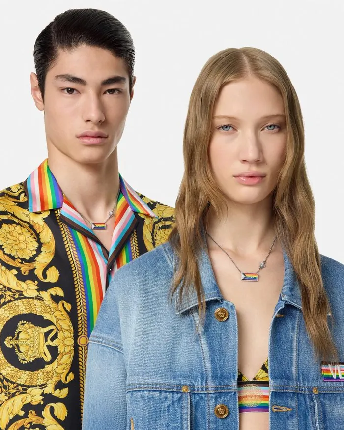Pride Necklace Silver WomenMen Versace Necklaces