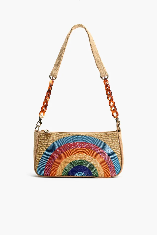 Psychedelic Spiral Beige Shoulder Bag Women Shoulder Bags America and Beyond