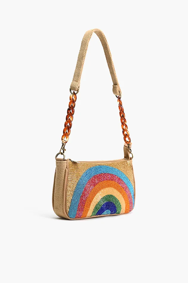 Psychedelic Spiral Beige Shoulder Bag Women Shoulder Bags America and Beyond