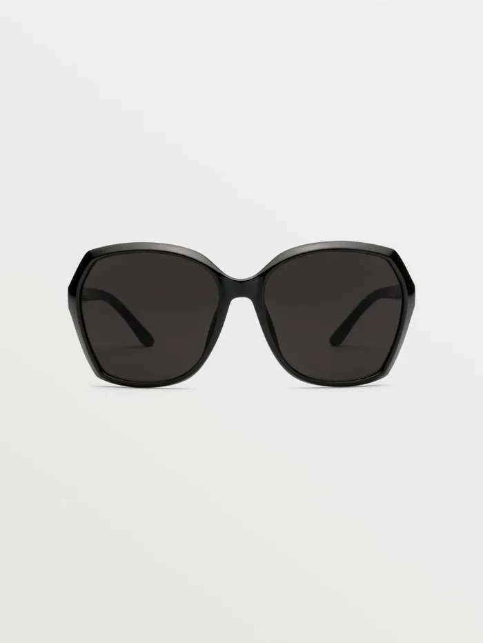 Psychic Sunglasses 8211 Gloss BlackGray MensWomens Volcom Sunglasses