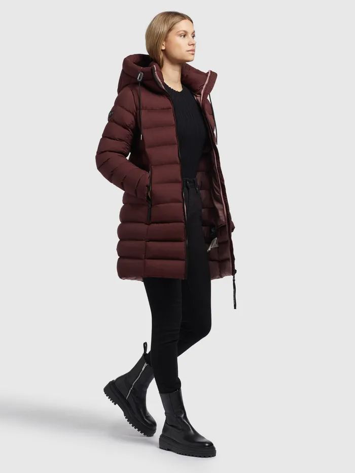 Puffer Jackets Women Jacke KARNE Weinrot KHUJO