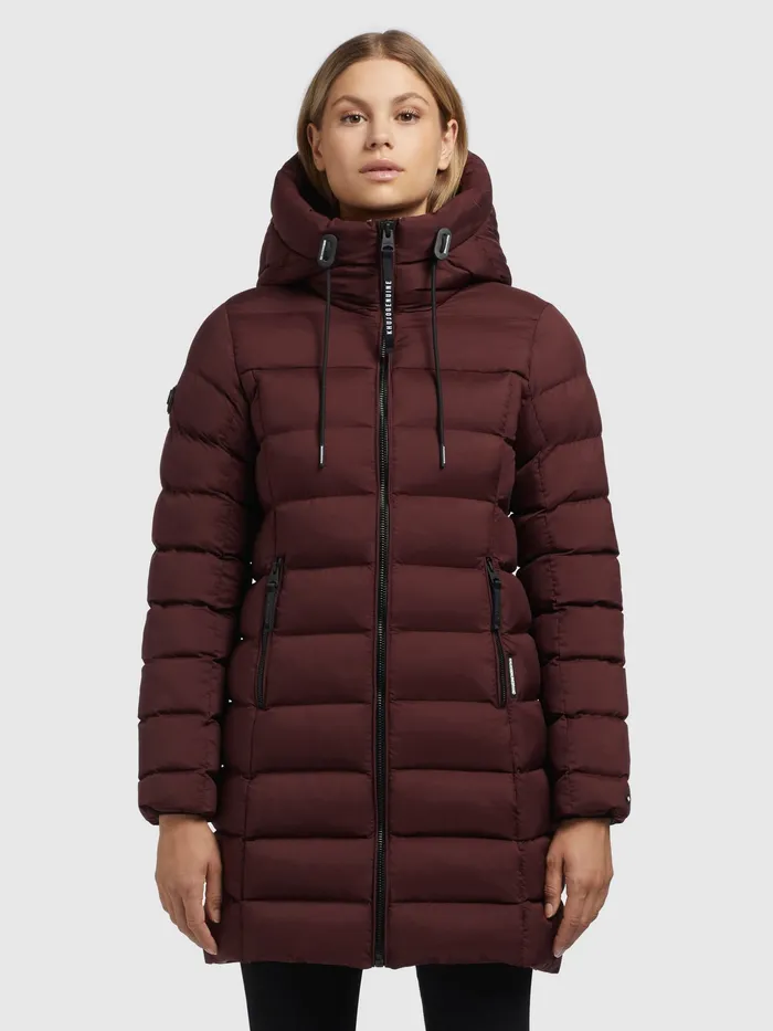 Puffer Jackets Women Jacke KARNE Weinrot KHUJO