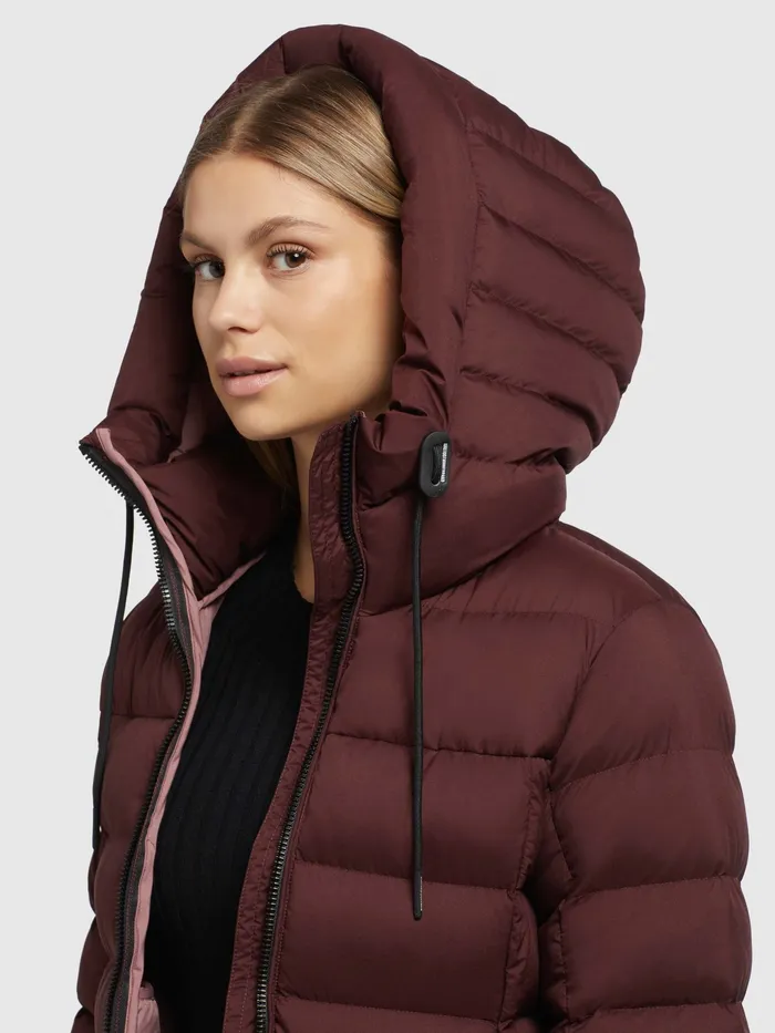 Puffer Jackets Women Jacke KARNE Weinrot KHUJO