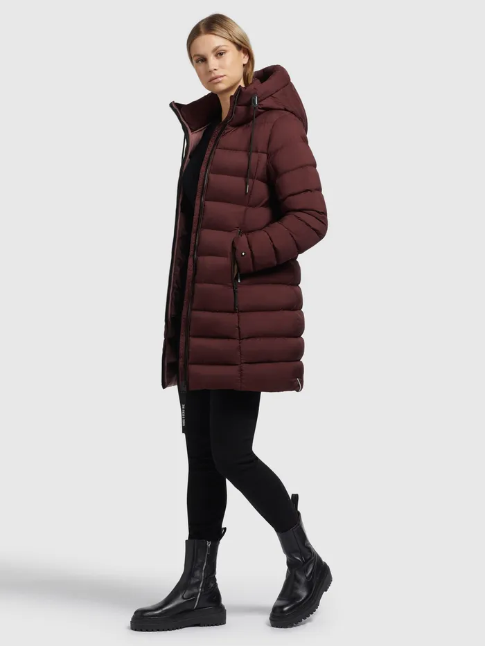 Puffer Jackets Women Jacke KARNE Weinrot KHUJO