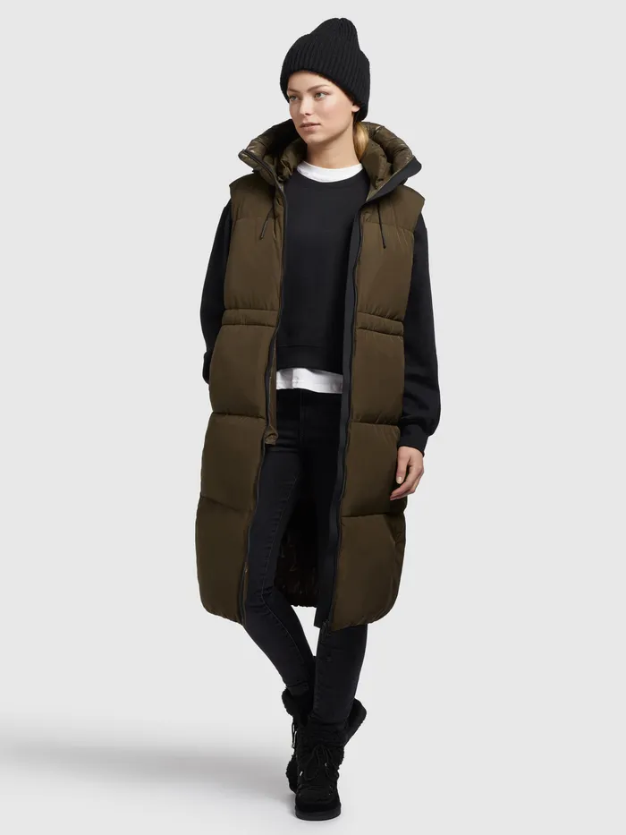 Puffer Vests Weste ALVA Dunkel Khaki Dunkel Khaki 8211 KHUJO Women