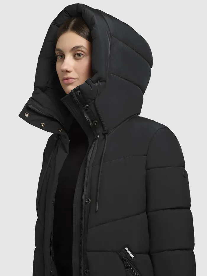 Quilted Coats KHUJO Women Mantel SHIMANTA4 Schwarz Schwarz