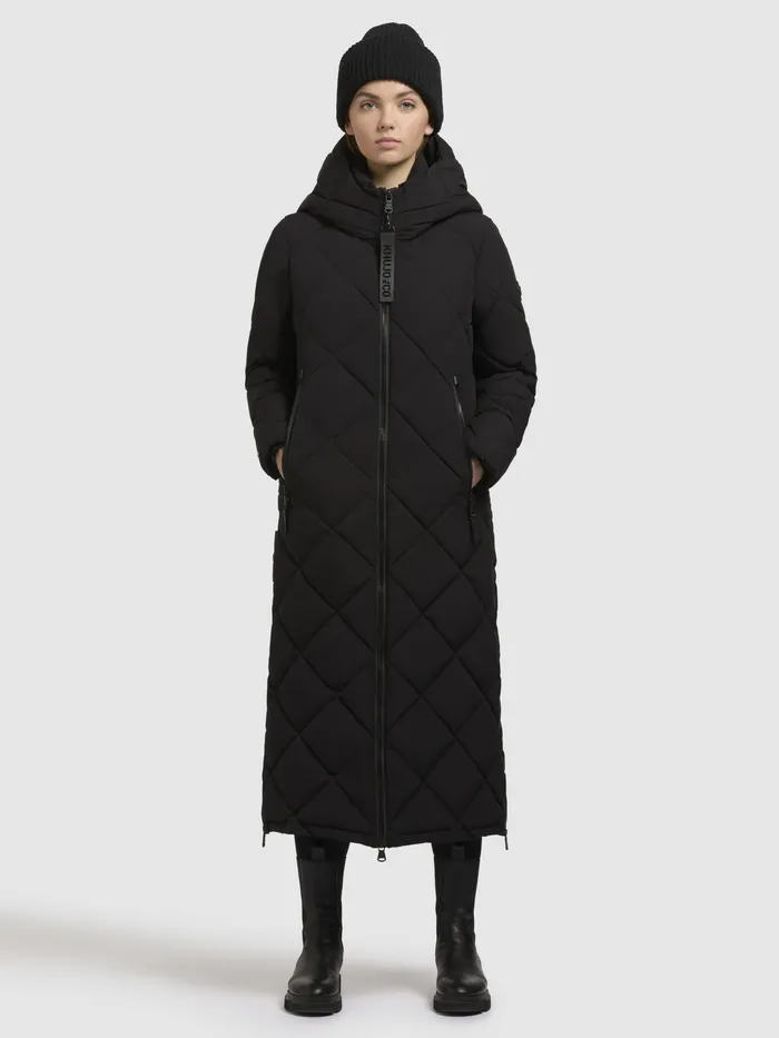 Quilted Coats Women Mantel GENTI Schwarz Schwarz KHUJO