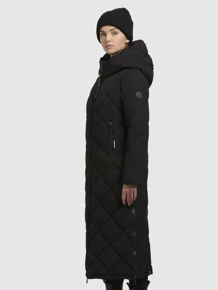 Quilted Coats Women Mantel GENTI Schwarz Schwarz KHUJO