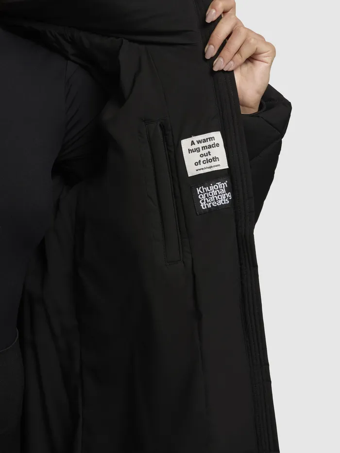 Quilted Coats Women Mantel GENTI Schwarz Schwarz KHUJO