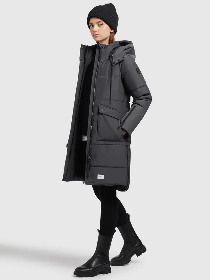 Quilted Coats Women Mantel SYLLA Dunkelgrau Dunkelgrau KHUJO