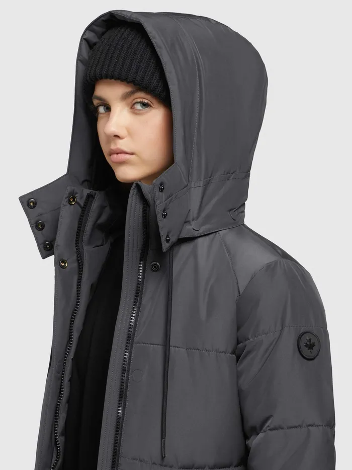 Quilted Coats Women Mantel SYLLA Dunkelgrau Dunkelgrau KHUJO