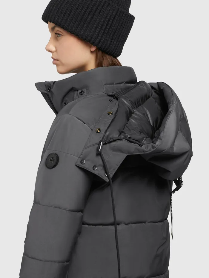 Quilted Coats Women Mantel SYLLA Dunkelgrau Dunkelgrau KHUJO