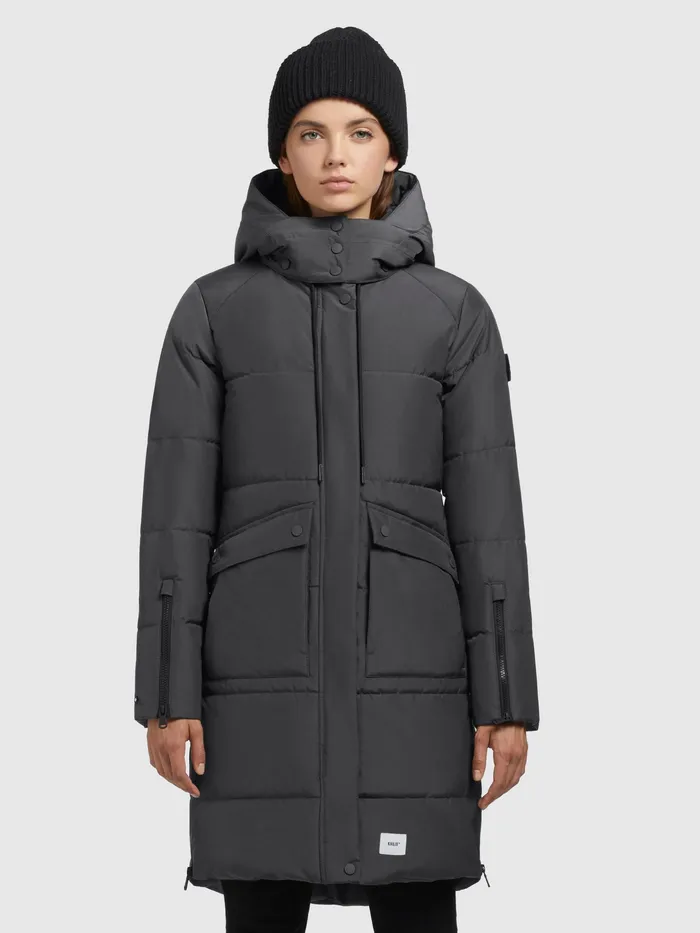 Quilted Coats Women Mantel SYLLA Dunkelgrau Dunkelgrau KHUJO