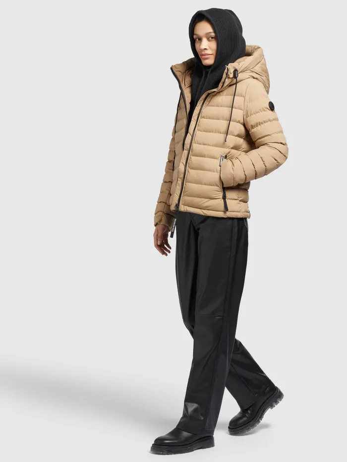 Quilted Jackets Women Jacke LOVINA5 MATT Beige KHUJO