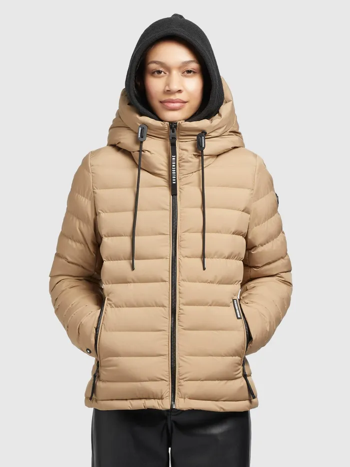 Quilted Jackets Women Jacke LOVINA5 MATT Beige KHUJO