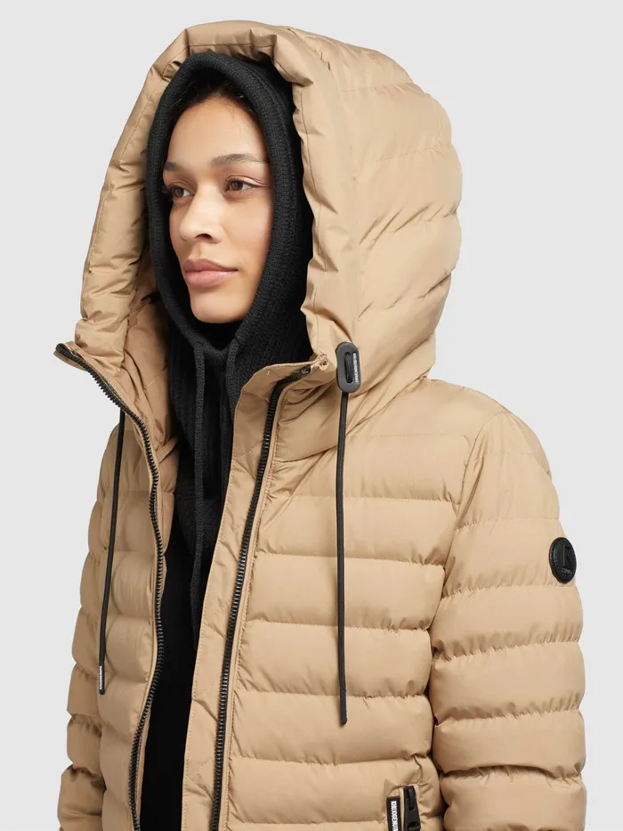 Quilted Jackets Women Jacke LOVINA5 MATT Beige KHUJO