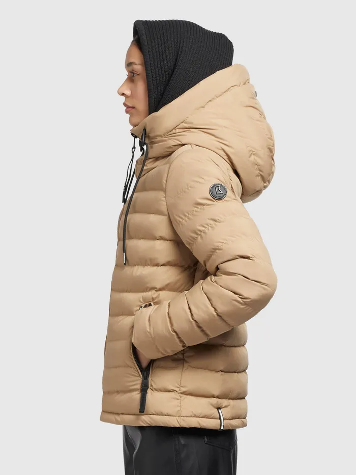 Quilted Jackets Women Jacke LOVINA5 MATT Beige KHUJO