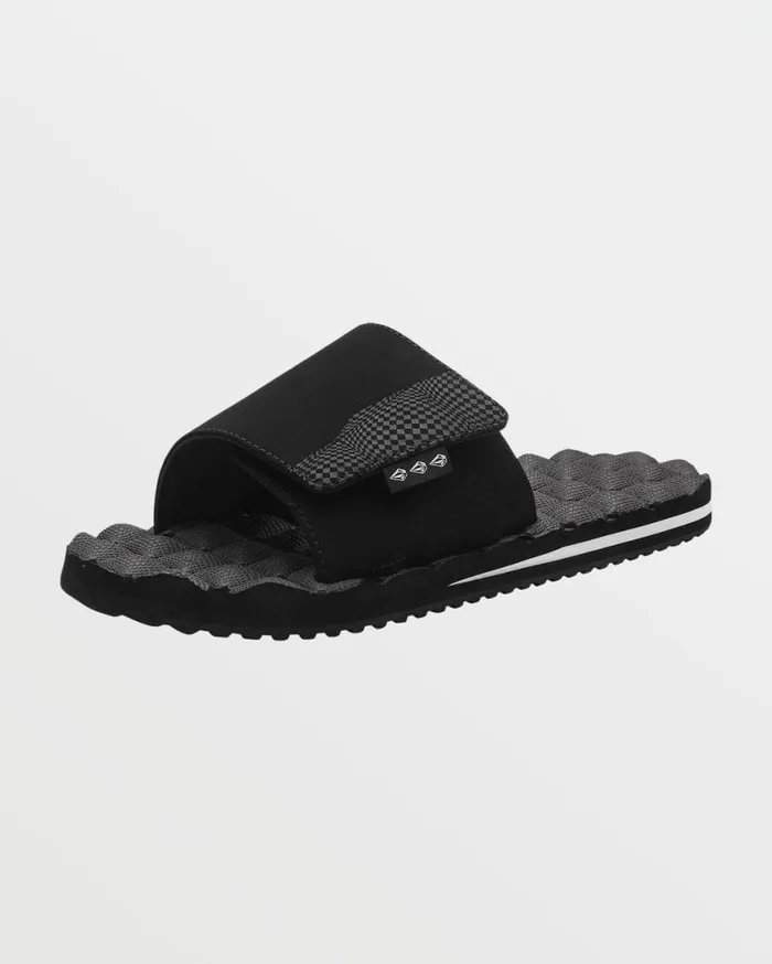 Recliner Slides 8211 Black White Mens Volcom Sandals