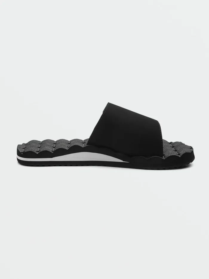 Recliner Slides 8211 Black White Mens Volcom Sandals