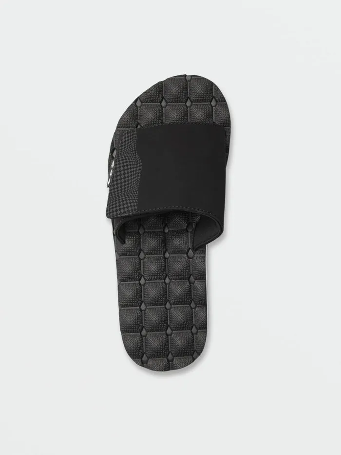 Recliner Slides 8211 Black White Mens Volcom Sandals