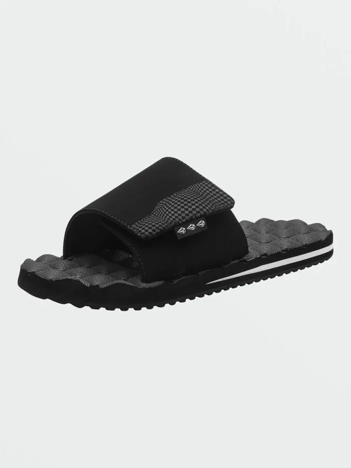 Recliner Slides 8211 Black White Mens Volcom Sandals