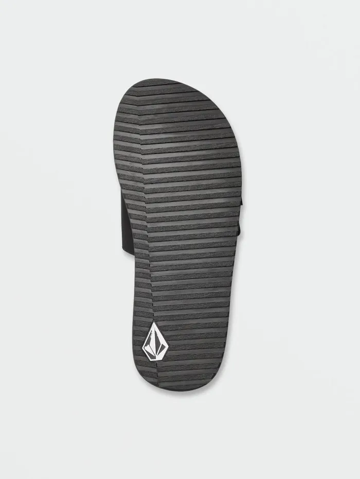 Recliner Slides 8211 Black White Mens Volcom Sandals